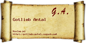 Gotlieb Antal névjegykártya